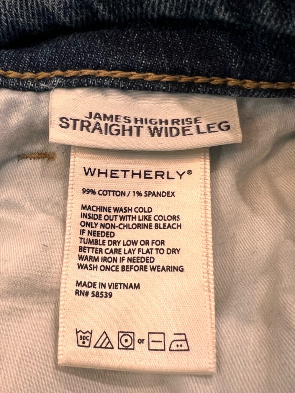 Whetherly James Distressed High Waist Button Fly Wide Leg Jeans | 4 - Picture 11 of 13